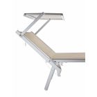 Chaise-longue da Giardino Moderna con Parasole e Schienale Reclinabile - Arnold Viadurini