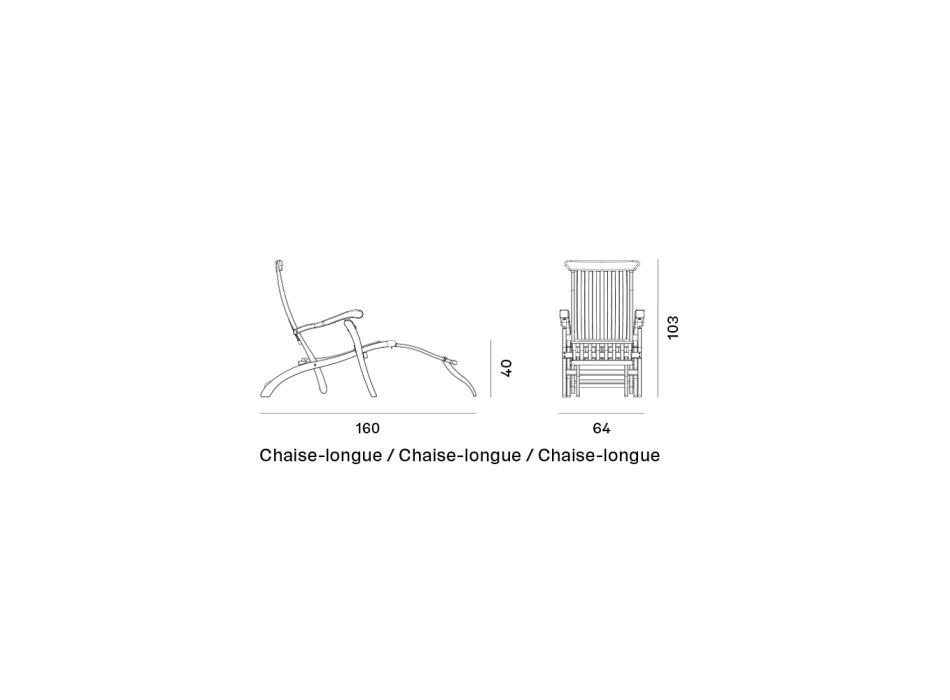 Chaise-Longue da Giardino Pieghevole in Teak Made in Italy – Sleepy Viadurini