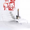 Chaise longue di design in plexiglass trasparente Josue made in Italy