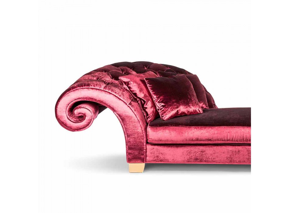 Chaise lounge classica in tessuto 100% Made in Italy Basco Viadurini