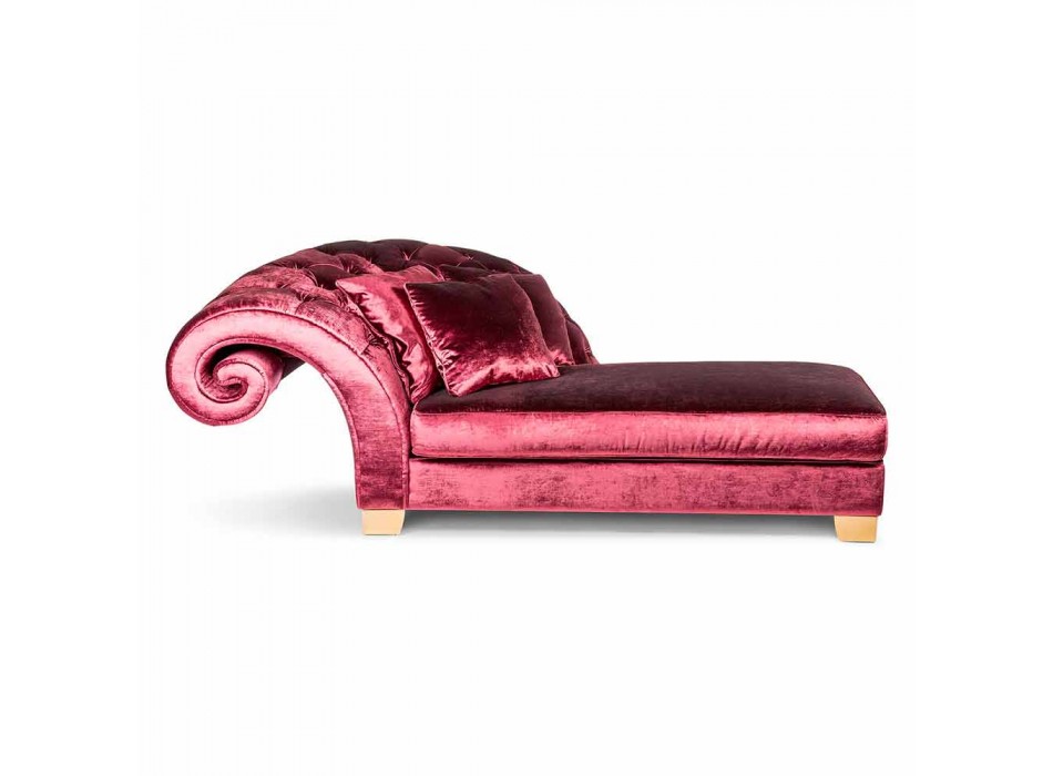 Chaise lounge classica in tessuto 100% Made in Italy Basco Viadurini