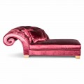 Chaise lounge classica in tessuto 100% Made in Italy Basco