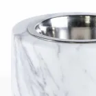 Ciotola Cani e Gatti in Marmo Bianco di Carrara Made in Italy - Ciotta Viadurini