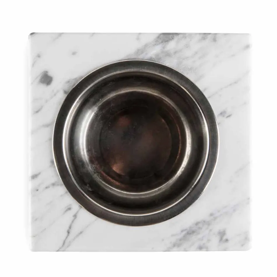 Ciotola Cani e Gatti in Marmo Bianco di Carrara Made in Italy - Ciotta Viadurini