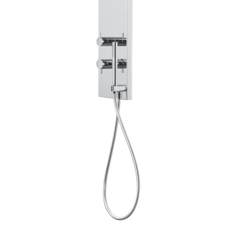 Colonna Doccia in Acciaio con Soffione a Pioggia Made in Italy - Sailor Viadurini