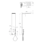 Colonna Doccia in Acciaio con Soffione a Pioggia Made in Italy - Sailor Viadurini