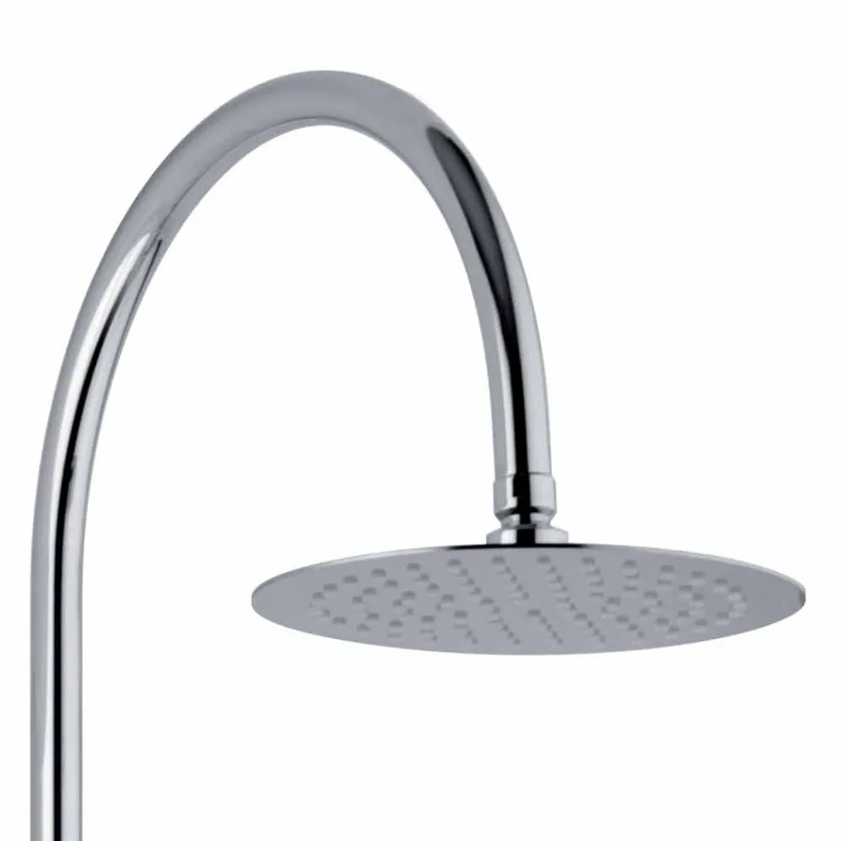 Colonna Doccia Telescopica in Ottone con Soffione Rotondo Made in Italy - Lenio Viadurini