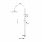 Colonna Doccia Telescopica in Ottone con Soffione Rotondo Made in Italy - Lenio Viadurini