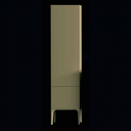 Colonna per bagno 2 ante in legno Ambra, design moderno, made in Italy Viadurini