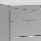 Comò con 3 Cassetti in Agglomerato Ligneo Verniciato - Gemelli Viadurini