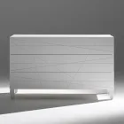 Comò con 3 Cassetti in Agglomerato Ligneo Verniciato - Gemelli Viadurini