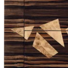 Comò in legno ebano di design 4cassetti Grilli Zarafa fatto in Italia Viadurini