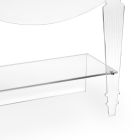 Comodino Artigianale in Plexiglass Trasparente Design Classico - Salino Viadurini