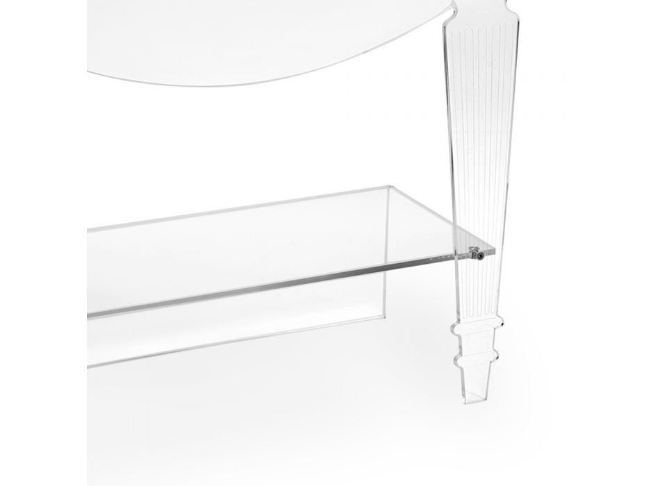 Comodino Artigianale in Plexiglass Trasparente Design Classico - Salino Viadurini