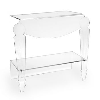Comodino Artigianale in Plexiglass Trasparente Design Classico - Salino