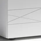 Comodino con 1 Cassetto in Agglomerato Ligneo Verniciato - Leone Viadurini