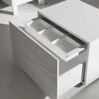 Comodino con 1 Cassetto in Agglomerato Ligneo Verniciato - Leone Viadurini