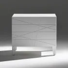 Comodino con 1 Cassetto in Agglomerato Ligneo Verniciato - Leone Viadurini