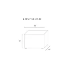 Comodino con 1 Cassetto in Agglomerato Ligneo Verniciato - Leone Viadurini