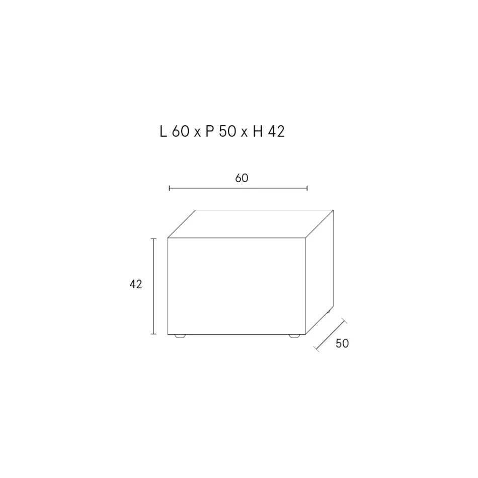 Comodino con 1 Cassetto in Agglomerato Ligneo Verniciato - Leone Viadurini