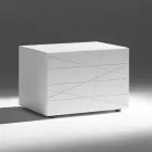 Comodino con 1 Cassetto in Agglomerato Ligneo Verniciato - Leone Viadurini