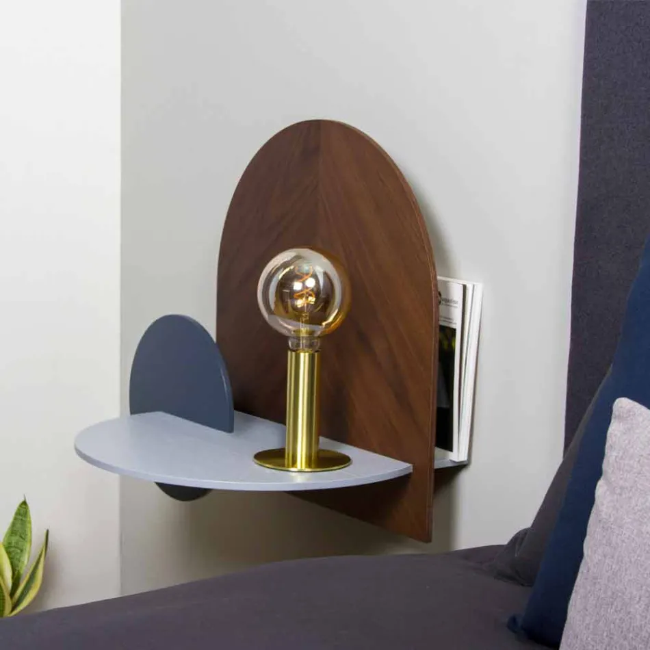 Comodino Design Moderno Composto da 3 Pannelli Modulari in Multistrato - Marea Viadurini