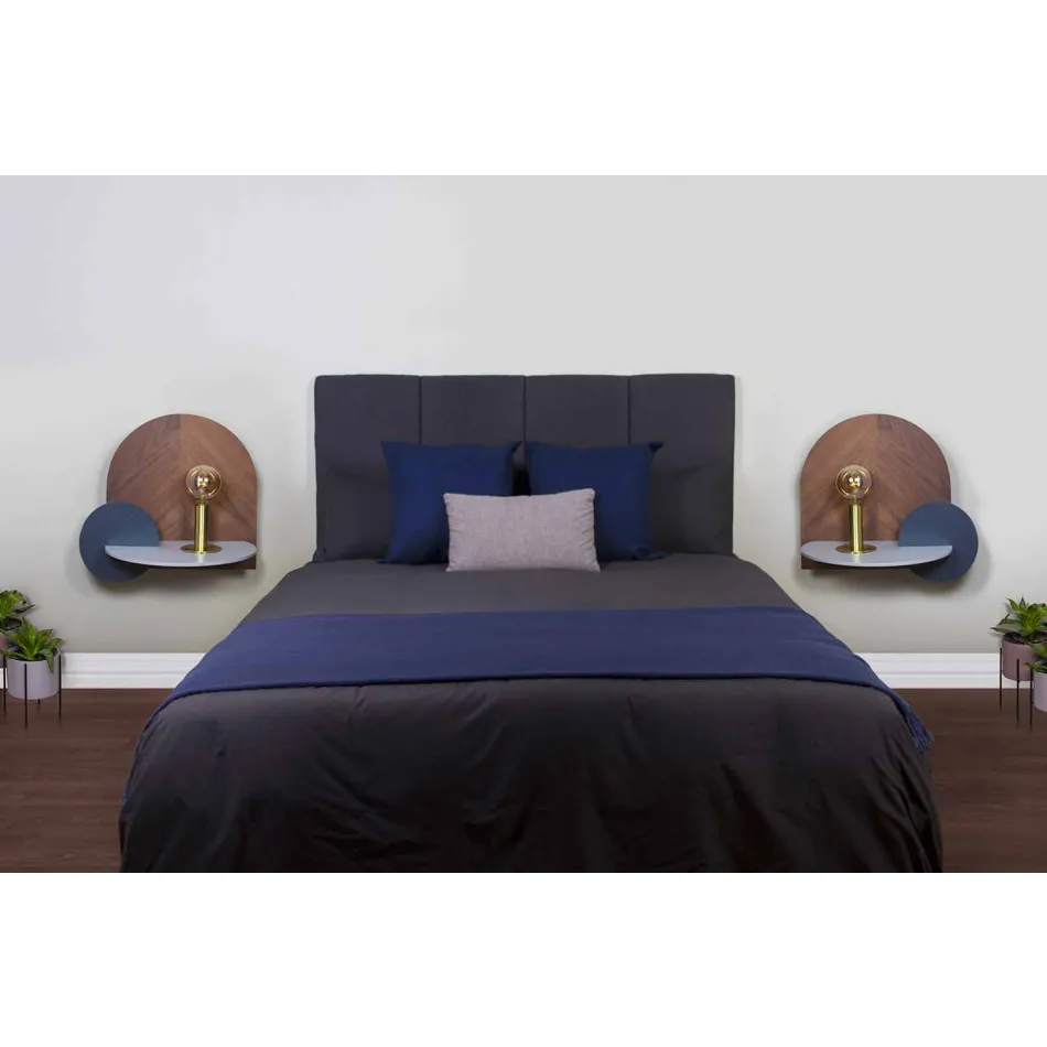 Comodino Design Moderno Composto da 3 Pannelli Modulari in Multistrato - Marea Viadurini