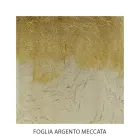 Comodino in Ferro Pieno Finitura Foglia Argento Meccata Made in Italy - Venezia Viadurini