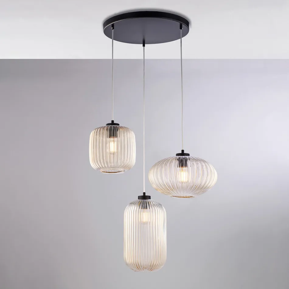 Complemento Luminoso di Design in Vetro e Metallo Made in Italy dal Look - Tucana Viadurini