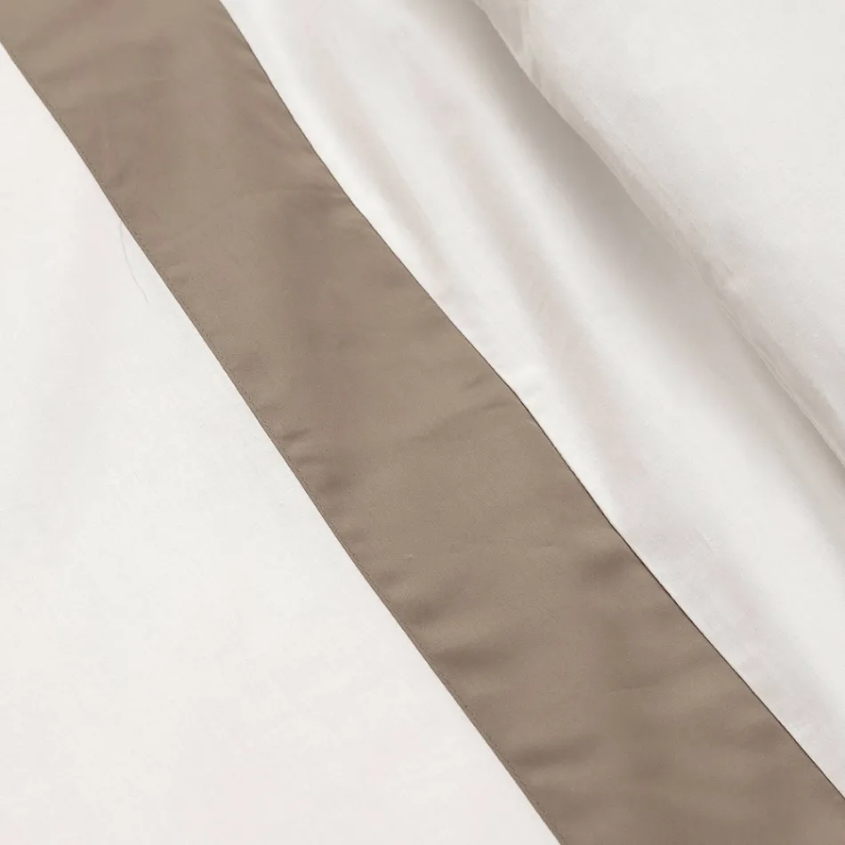 Completo Copripiumino King Size in 100% Cotone e 10% Raso di Cotone - Dettaglio Viadurini