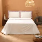 Completo Letto Matrimoniale in 100% Cotone e 10% Raso di Cotone - Dettaglio Viadurini