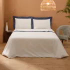 Completo Letto Matrimoniale in 100% Cotone e 10% Raso di Cotone - Dettaglio Viadurini