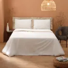 Completo Letto Matrimoniale in 100% Cotone e 10% Raso di Cotone - Dettaglio Viadurini