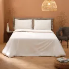 Completo Letto Matrimoniale in 100% Cotone e 10% Raso di Cotone - Dettaglio Viadurini