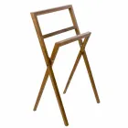 Composizione 4 Mobili Bagno in Legno di Teak e Acciaio Cromato - Beatles Viadurini