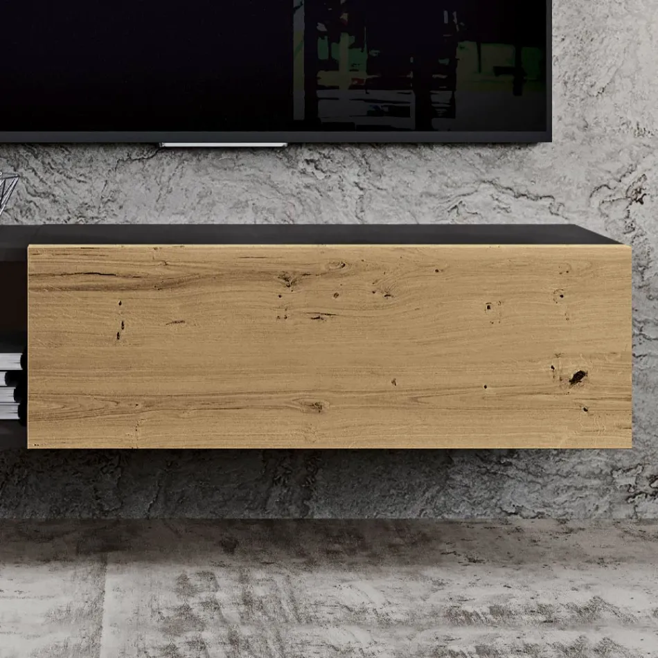 Composizione a Parete per la Zona Living di Design Moderno Made in Italy - Margit Viadurini