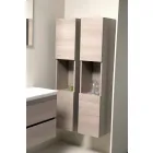 Composizione Arredo Bagno Sospesa in Melaminico Rovere – Becky Viadurini