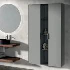 Composizione Bagno Comprensiva di 1 Base con 1 Cassetto, Lavabo e 2 Colonne - Orione Viadurini