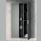 Composizione Bagno Comprensiva di 1 Base con 1 Cassetto, Lavabo e 2 Colonne - Orione Viadurini