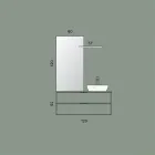 Composizione Bagno Comprensiva di 1 Base con 2 Cassetti, Lavabo e Specchio - Orione Viadurini