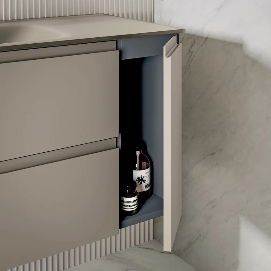 Composizione Bagno Comprensiva di Base con 2 Cassetti e 1 Anta - Titan Viadurini