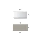 Composizione Bagno Comprensiva di Base con 2 Cassetti e 1 Anta - Titan Viadurini