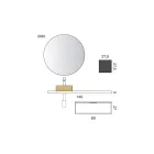 Composizione Bagno Comprensiva di Base con Cassetto, Lavabo, Specchio e Cubo - Orione Viadurini