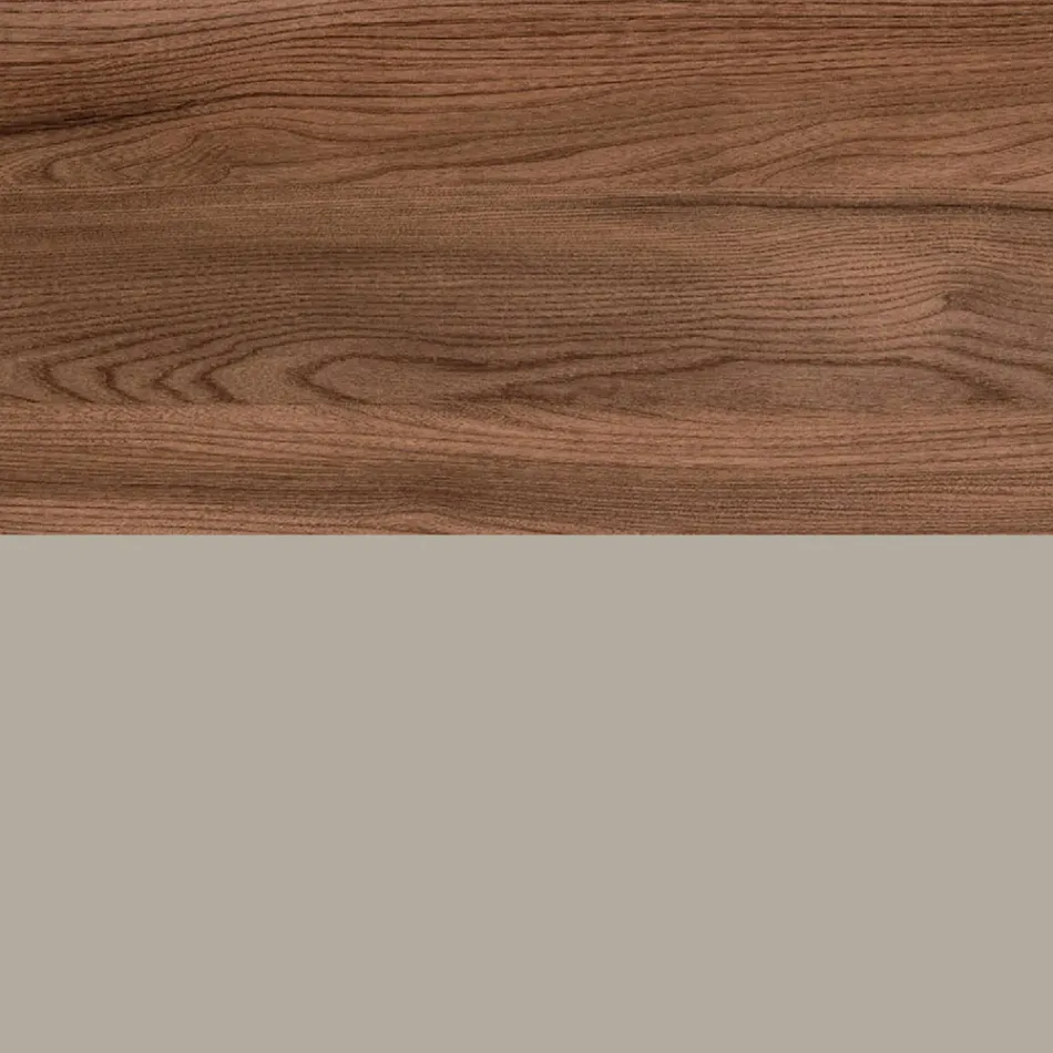 Composizione Bagno con 1 Cassetto, 2 Mensole in Quercia, Lavabo e Specchio - Titan Viadurini