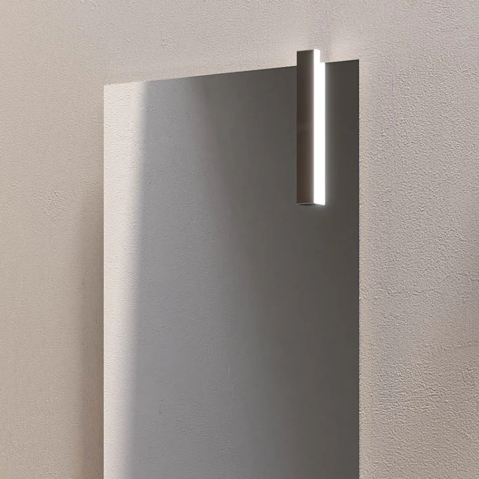 Composizione Bagno con 1 Cassetto, 2 Mensole in Quercia, Lavabo e Specchio - Titan Viadurini