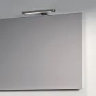 Composizione Bagno con 1 Cassetto Bianco, Specchio e Mensola Hpl Marquina - Velaria Viadurini