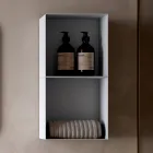 Composizione Bagno con 2 Cassetti in Quercia, Lavabo in Ceramica e Specchio - Titan Viadurini
