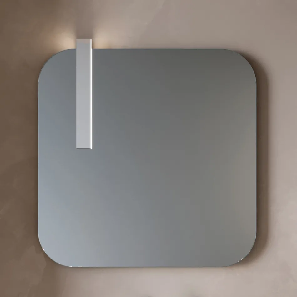 Composizione Bagno con 2 Cassetti in Quercia, Lavabo in Ceramica e Specchio - Titan Viadurini