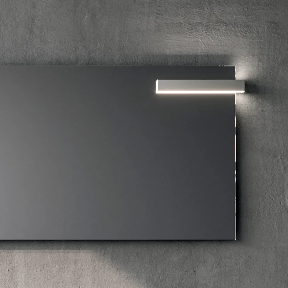 Composizione Bagno con 2 Cassetti, Lavabo in Ceramica Calacatta e Specchio - Orione Viadurini