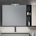 Composizione Bagno con 2 Cassetti, Pensile, Colonna e Specchio - Titan Viadurini